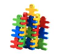 CAZSTYK Creative Wooden Stacking Toy Cartoon Figures Balance Blocks for Skill Development and Hand Eye Coordination, Cartoon Char Early Learning Balance Toy