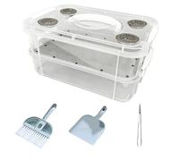 CAZSTYK Crickets Breeding Box Portable Reptiles Feeders Transparents Reptiles Hatching Container for Crickets Raising Mealworms Crawling Pet Feeding