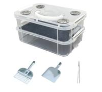 CAZSTYK Crickets Breeding Box Portable Reptiles Feeders Transparents Reptiles Hatching Container for Crickets Raising Mealworms Crawling Pet Feeding