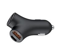CAZSTYK Device Car Chargers 4 Slot Y Shaped Layout 48W Total Output Two USB C Connection for Smartphones Tablets Fast Speed Car Chargers for Multiple Devices