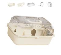 CAZSTYK Double Deck Spacious Hamster Cage Portable Transparents Materials for Easy Light Weight Construction Safe Hamster Home