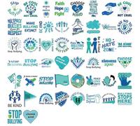 CAZSTYK Educational AntiBullying Awareness Stickers Set of 50 PVC Safe Decorative Decals for Kids School Home Classroom Activities AntiBullying Stickers