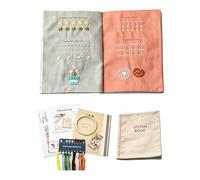 CAZSTYK Embroidery Stitching Techniques Book Includes Removable Fabric Pages and Sewing Tool for Sewing Enthusiasts Embroidery Thread Book