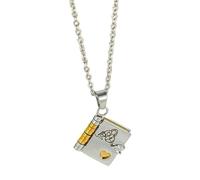 CAZSTYK Engraved Chapter Book Pendant Necklace for Granddaughters Thoughtful Gift From Grandma Ti Steel Jewelry Neckchain for Girls