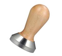 CAZSTYK Espresso Press Tool with Ergonomic Wood Handle and Stainless Steel Flat Base for Uniform Coffee Grounds Tamper Stainless Steel Coffee Tamper