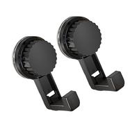 CAZSTYK Extra Large Suction Cup Hooks for Heavy Items, Black A | Designed for Wet Towels and Robes, Strong Holders with Powerful Grip, Works on Wall, Peeling and Stick