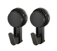 CAZSTYK Extra Large Suction Cup Hooks for Heavy Items, Black B | Designed for Wet Towels and Robes, Strong Holders with Powerful Grip, Works on Wall, Peeling and Stick