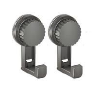 CAZSTYK Extra Large Suction Cup Hooks for Heavy Items, Gray A | Designed for Wet Towels and Robes, Strong Holders with Powerful Grip, Works on Wall, Peeling and Stick
