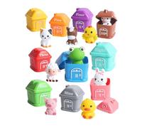CAZSTYK Farm Animal Math Learning Set 10Pcs Approved Finger Puppet Educational Toy for Children Age 3+ Farm Animal Finger Puppets Kids
