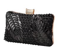 CAZSTYK Fashionable Beaded Evening Bag with Detachable Shoulder Chain Party Handbag Elegant Dinner Bag Ideal for Prom Gala Evening