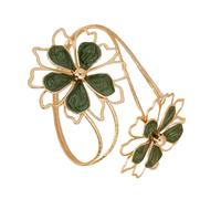 CAZSTYK Feminine Kirsite Floral Armlet Asymmetric Blossom Design, Lightweight Comfort for Casual & Formal Kirsite Women ' s Bangle