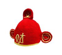 CAZSTYK Festival Gathering God Of Fortunes Hat For Spring Festival And Company Theme Event Traditional Styles Party Knitted Hat