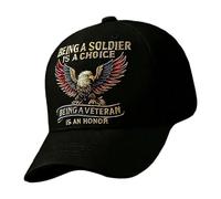 CAZSTYK Foldable Commemorative Hat Honoring Soldiers Lightweight Cotton Blocking Breathable for Travel Casual Hat