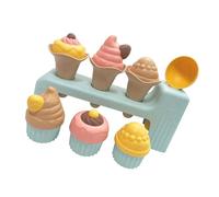 CAZSTYK Friendly Beach Play Sandpit Toy Set For Pretend Play Enhances Social Skill Children Beach Vacation Sandpit Toy Pretend Ice Cream Set