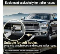 CAZSTYK Front Mount Tow Attachment for 2500 3500 Trucks Strong and Light Aluminum Design Storage Three Thousand Five Hundred Tow Hook Replacement