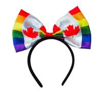 CAZSTYK Gathering Party Headwear Canada Flags Bowknot Headband National Day Hairhoop Music Festival Patriotic Hairhoop All Ages Elegant Bowknot Headband