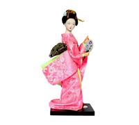 CAZSTYK Geisha Ornament with Intricate Fabric Aspets Classical Japanese Styles Doll Upgrades for Cultural Decors Gown Girl
