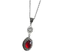 CAZSTYK Gothic Victorian Necklace with Vintage Gemstones Adjustable Clavicle Chain for Women and Girls Gothic Lovers