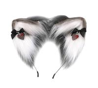 CAZSTYK Halloween Hair Hoop Vampires Demons Wolf Ears Headbands Adjustable Size Headgear for Adults Men and Women