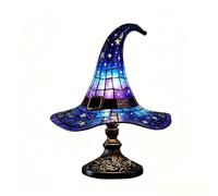 CAZSTYK Halloween Night Light Witch Hat Lamp with Resin Base