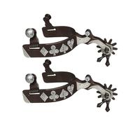CAZSTYK Handmade Metal Spurs With German Silver Western Antiqued Spurs Durability Horsebacks Horsemanship Gear Collectible Western Styles Metal