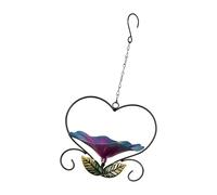 CAZSTYK Hanging Bird Feeders for Outdoors Heart Shape Wild Bird Feeders with Flower Shape Tray Decorative Garden Snowman Large Capacity Garden