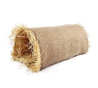 CAZSTYK Interaction Hideouts Tunnel Toy for Small Animal with Natural Grass Filled Rabbits Shelter House Hideaways Cave Activity Toy Cotton Linen Tunnel