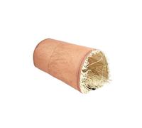 CAZSTYK Interaction Hideouts Tunnel Toy for Small Animal with Natural Grass Filled Rabbits Shelter House Hideaways Cave Activity Toy Cotton Linen Tunnel