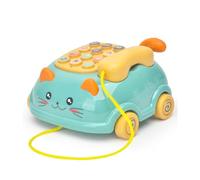 CAZSTYK Interactive Pretend Play Telephone Toy with Music and Number Cognition for Kids Early Learning and Role Play Activity Multifunctional Electronic Learning Toy