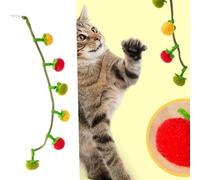 CAZSTYK Interactive Teaser Toy Wand with Tomato Tassels, A | Stimulating Felines Curiosity; Fun Exercise; Interactive Play; Bonding; Indoor Play; Kittens Fitness; Home