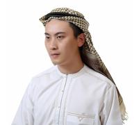 CAZSTYK Islamic Men Robe Muslims Dresses Djellaba Simple Shirts Arabic Dress with Arab Head Scarf Men Ethnic Clothing