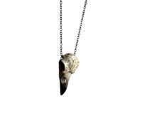 CAZSTYK Jewelry Necklace Halloween Skull Pendant Bird Head Accent | Alloy Chain Detail for Themed Gatherings, Dark Looks, Styling