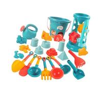 CAZSTYK Kids Beach Play 23 Pieces Sand Activity Collection Featuring 12 Molds Storage Backpack for Outdoor Fun and Creativity Mansion Sand Molds
