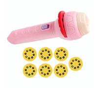 CAZSTYK Kids Exploration Flashlight Projector Toy with Cartoon Theme Slide for Bedtime Storytelling and Interactive Family Play STEM Educational Toy