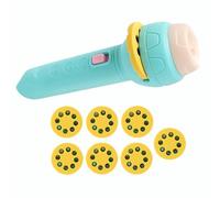 CAZSTYK Kids Exploration Flashlight Projector Toy with Cartoon Theme Slide for Bedtime Storytelling and Interactive Family Play STEM Educational Toy