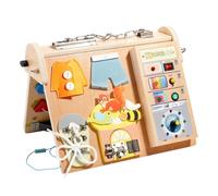 CAZSTYK Kids Learning Activity Panel with Illuminated Lights and Metal Toggles for Hands on Play Kids Learning Toy