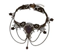 CAZSTYK Lace Necklace for Customizable Fashion Looks Women Accessory Dark Elegant Design Lightweight and Comfortable Lace Necklace
