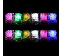 CAZSTYK Light Up Flashing Multi-color Liquid Sensor for Christmas Halloween Wedding Birthday Party Glowing Cubes for Drinks for Drinks Bulk Reusable Cube