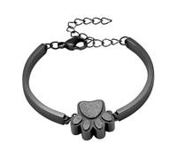 CAZSTYK Lobster Clasp Memorial Cremation with Paw, Black
