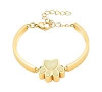 CAZSTYK Lobster Clasp Memorial Cremation with Paw, Gold