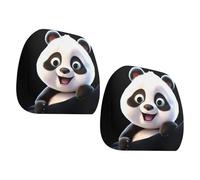 CAZSTYK Lovely Panda Pattern Covers Long Lasting Polyester 2 Pieces for Driver Comfort R Auto Interior Styling Decorating Backrest