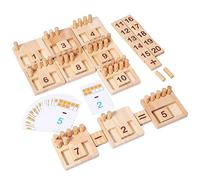 CAZSTYK Mathematical Counting Toy for Kindergarten Number Sorting Wooden Sticks Puzzle Game Preschool Teaching Props Educational Math Learning