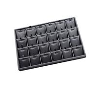 CAZSTYK Modern Black Leather Jewelry Tray Featuring Unraveled Design Great for Displaying Rings Necklaces and Earrings Permanent Leather Jewelry Tray
