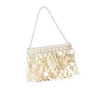 CAZSTYK Modern Shell Decorated Evening Bag Sophisticated Dinner Bags Stylish Handbag for Work and Social Event Sparkling Dinner Purse