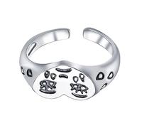 CAZSTYK Multipurpose Crying Face and Heart Symbol Rings Sturdy Alloy Materials Fashion Jewelry Accessory for Daily Wear Unique Expression Rings