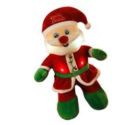 CAZSTYK Musical Santa Toy Plush Light Up Stuffed Toy Sing Classical Christmas Emotion Appease For Toddler Santa Doll For Kids