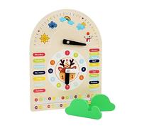 CAZSTYK My Date for Time Record Kids Daily Calendar Wooden Educational Toy Activity Board Growth Learning