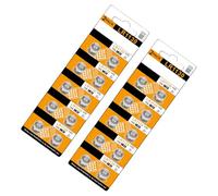 CAZSTYK Pack of 10pc/20pc AG10 LR1130 Button Cell Batteries for Watches Calculators Remote Controls Long Last Power Supply High