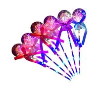 CAZSTYK Pack of 6 Magical Light Up Wand Featuring Color Changing Effects Portable Design for Childrens Birthday Parties and Festivals Portable Wand