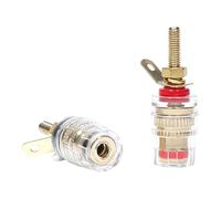 CAZSTYK Plated Copper Speakers Binding Posts with Press Type Design 4Mm Banana Plug for Easy Installation and Secure Connection Threaded Binding Posts